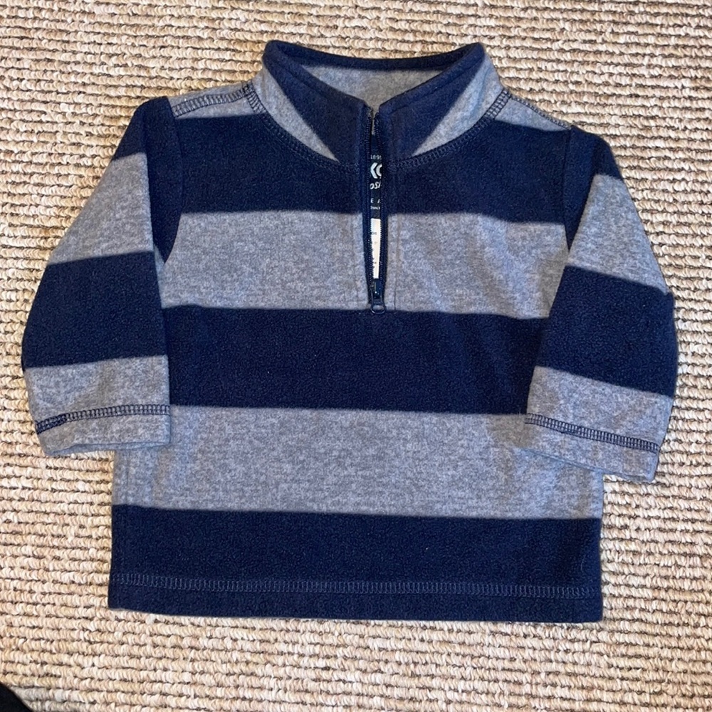 NWOT Oshkosh 1/4 zip fleece navy & gray